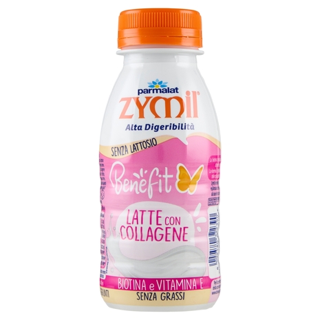 Zymil Alta Digeribilità Senza Lattosio Benefit Latte con Collagene, Biotina e Vitamina E 250 ml